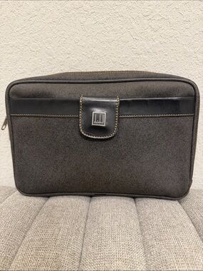 Dunhill Gray and Black Toiletry Travel Pouch